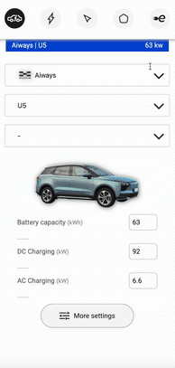 Energy consumption planning interface